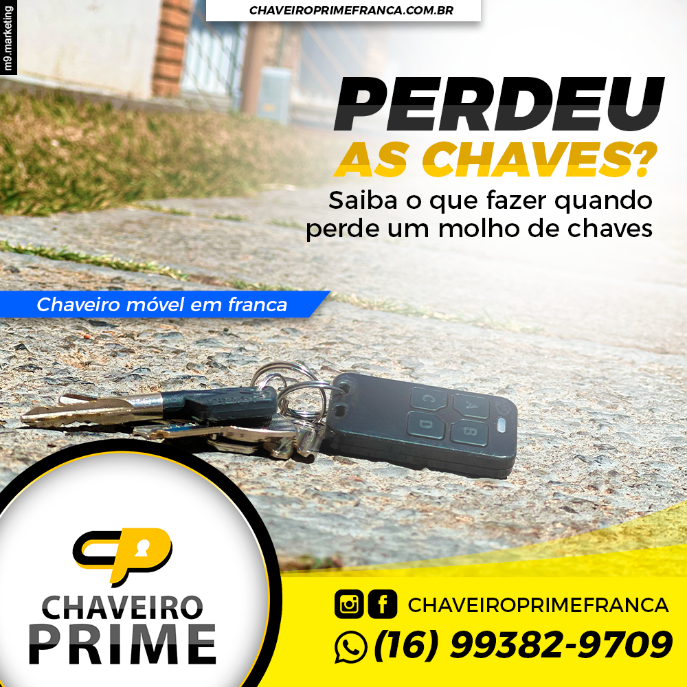 Perdeu a chave? Saiba o que fazer quando perde um molho de chaves.